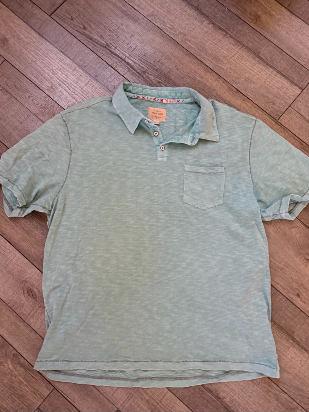 True Grit Men's Summer Polo in light blue
